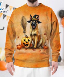 Belgian Malinois Dog In Spooky…