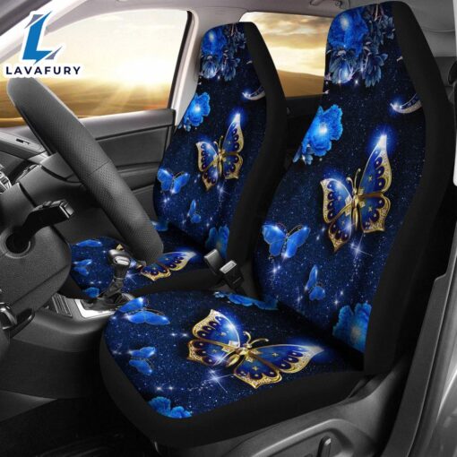 Best Blue Mystery Butterfly Hd Premium Custom Car Seat Covers Decor Protector