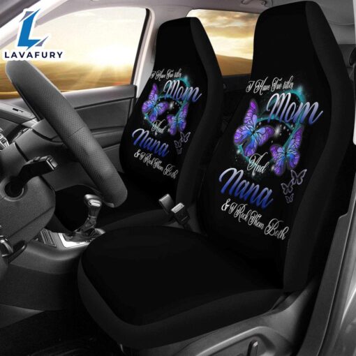 Best Butterfly I Have Two Titles Mom And Nana Premium Custom Car Seat Covers Decor Protector