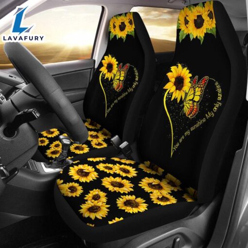 Best Butterfly You Are My Sunshine Sunflower Seat Covers Car Decor Car Protector