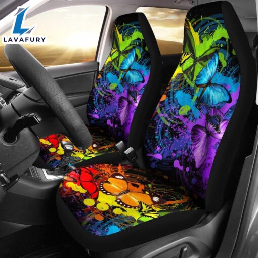 Best Colorful Butterfly Premium Custom Car Seat Covers Decor Protector 1