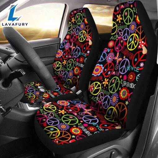 Best Hippie Wallpaper With Peace Symbol Premium Custom Car Seat Covers Decor Protector