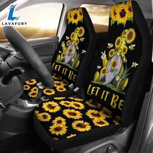 Best Let It Be Gnome Sunflower Seat Covers Car Decor Car Protector