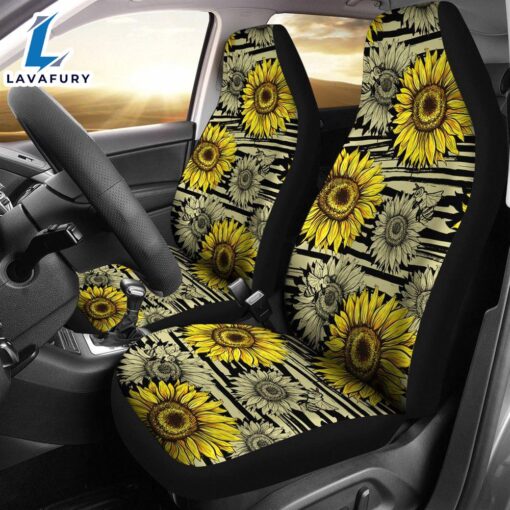 Best New Sunflower Art Premium Custom Car Seat Covers Decor Protector