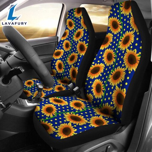 Best New Sunflower Pattern Premium Custom Car Seat Covers Decor Protector