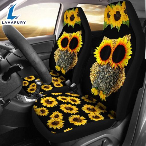 Best Owl Sunflower Premium Custom Car Seat Covers Decor Protector