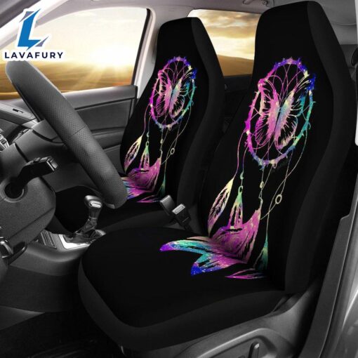 Best Rainbow Butterfly Premium Custom Car Seat Covers Decor Protector