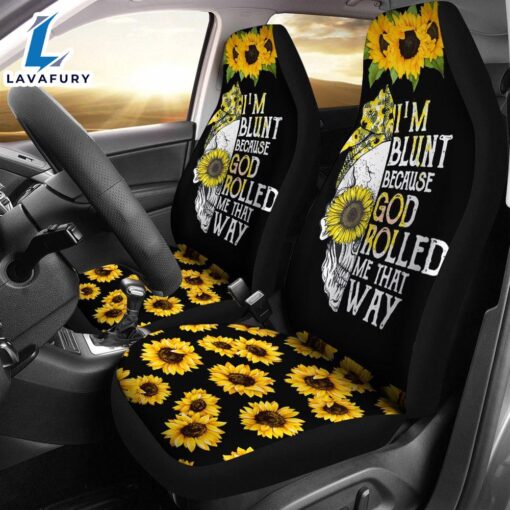 Best Skull Sunflower Premium Custom Car Seat Covers Decor Protector