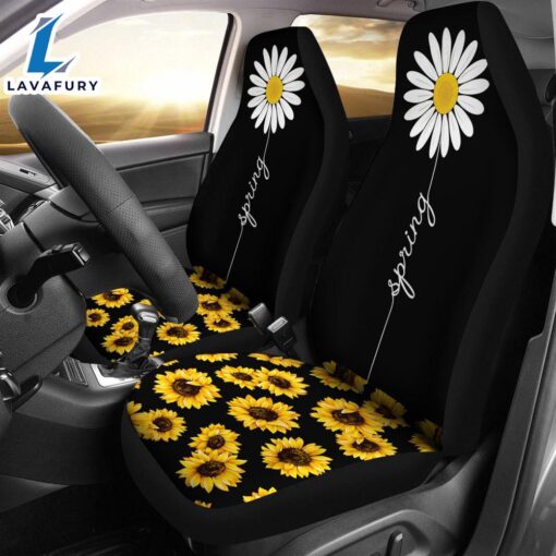 Best Spring Sunflower Premium Custom Car Seat Covers Decor Protector