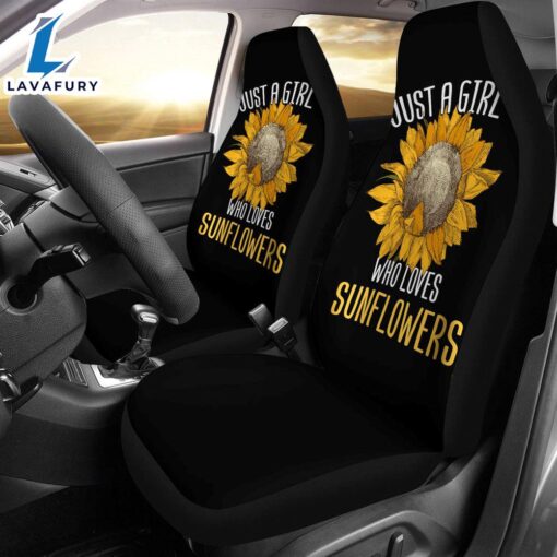 Best Sunflowers Just A Girl Who Loves Sunflowers Premium Custom Car Seat Covers Decor Protector