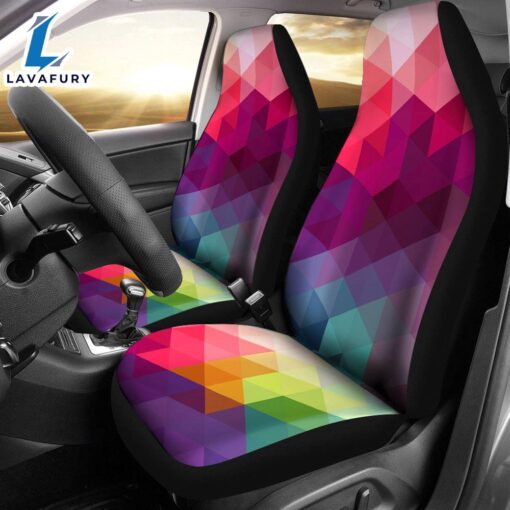 Best Triangles Pattern Premium Custom Car Seat Covers Decor Protector