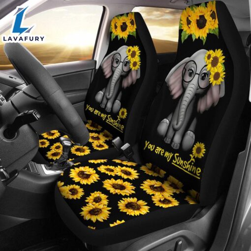 Best You Are My Sunshine Elephants Sunflowers Premium Custom Car Seat Covers Decor Protector