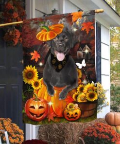 Black Labrador Pumpkin Happy Fall…