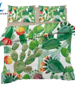 Cactus Cartoon Print 3D Bedding…