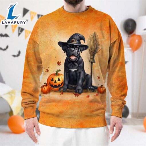 Cane Corso Dog In Spooky Autumn Halloween 3D Shirt