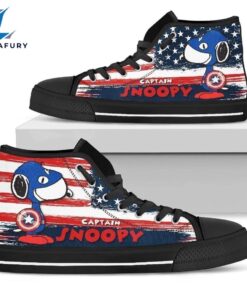 Captain Snoopy Sneakers High Top…