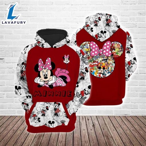 Cartoon Character Comic Minnie Hoodie All Over Printed 3D Unisex Men Women