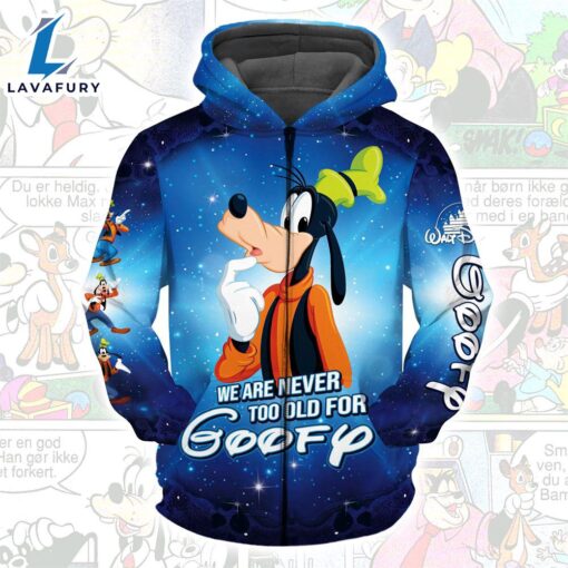 Cartoon Character Never Goofy Hoodie All Over Printed 3D Unisex Men Women