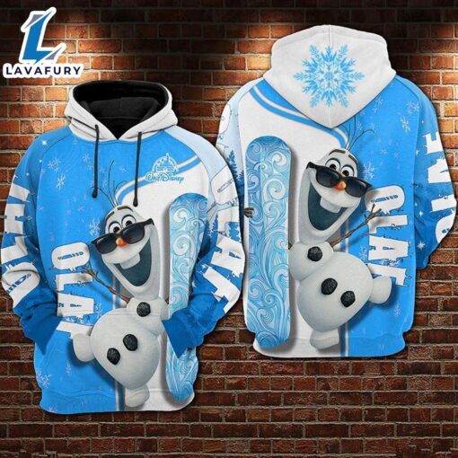 Cartoon Character Olaf Cool Fresh Hoodie All Over Printed 3D Unisex Men Women