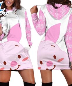 Cartoon Character Piglet Mouth Hoodie…