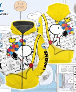 Cartoon Character Snoopy Button Zip…