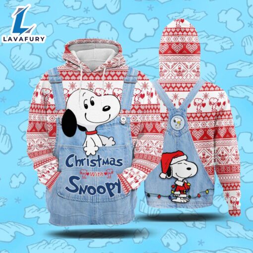 Cartoon Character Snoopy Knitted Hoodie All Over Printed 3D Unisex Men Women