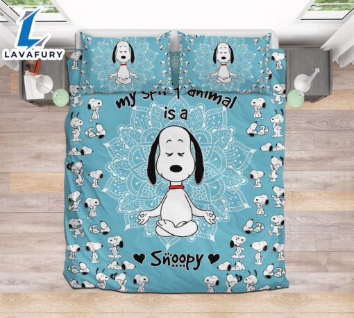 Cartoon Character Snoopy Spirit Bedding Set Duvet Cover Set Bedroom Set Bedlinen 3D