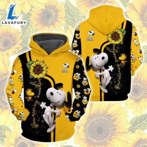 Cartoon Character Snoopy Sunshine Hoodie All Over Printed 3D Unisex Men Women