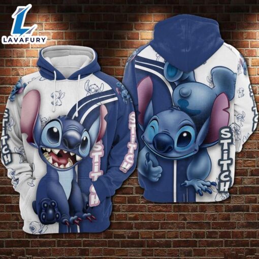 Cartoon Character Stitch Dynamic Hoodie All Over Printed 3D Unisex Men Women