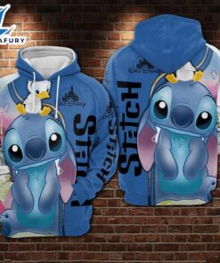 Cartoon Character Stitch Flower Hoodie…