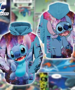 Cartoon Character Stitch Galaxy Hoodie…