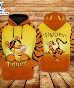 Cartoon Character Tigger Ears Hoodie…