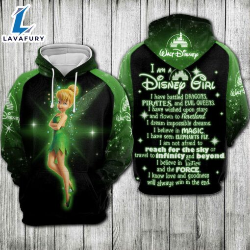 Cartoon Character Tinker Bell Girl Hoodie All Over Printed 3D Unisex Men Women