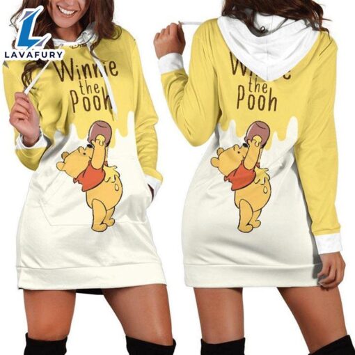 Cartoon Character Winnie The Pooh Color Hoodie Dress All Over Printed 3D Unisex Men Women