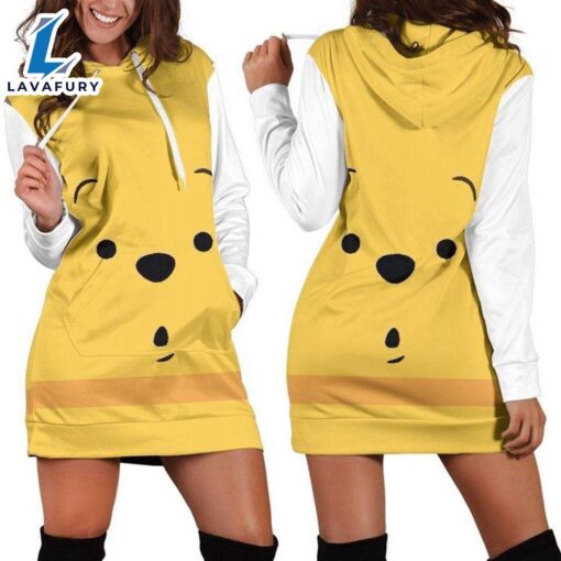 Cartoon Character Winnie The Pooh Mouth Hoodie Dress All Over Printed 3D Unisex Men Women