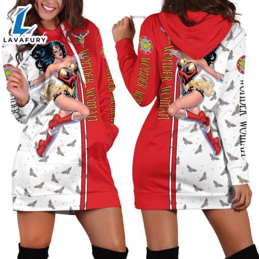 Cartoon Character Wonder Woman Red Hoodie All Over Printed 3D Unisex Men Women