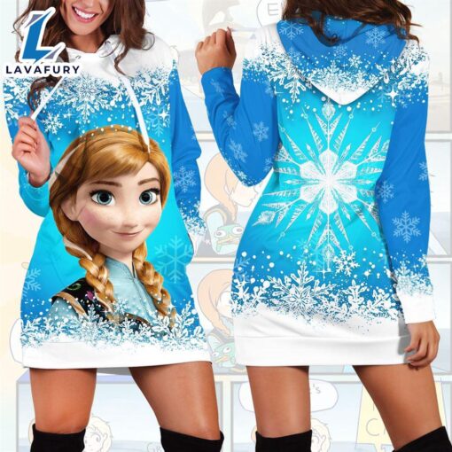 Cartoon Frozen Anna White Snow Hoodie All Over Printed 3D Unisex Men Women