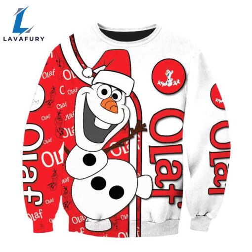 Cartoon Frozen Christmas Olaf Hoodie All Over Printed 3D Unisex Men Women