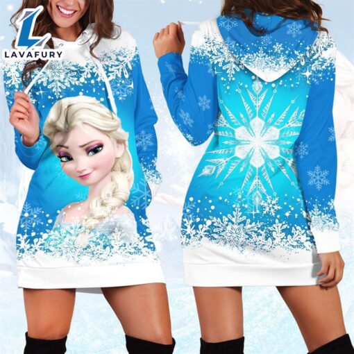 Cartoon Frozen Elsa White Snow Hoodie All Over Printed 3D Unisex Men Women