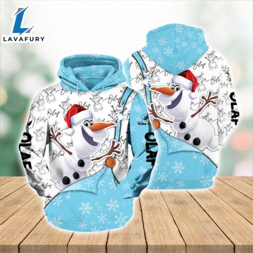 Cartoon Frozen Fallmas Olaf Hoodie All Over Printed 3D Unisex Men Women