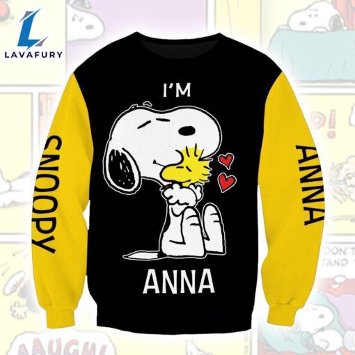 Cartoon Peanuts Snoopy Aholic Hoodie Personalized Custom Name Hoodie All Over Printed 3D Unisex Men Women