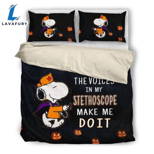 Cartoon Snoopy Do It Nurse Bedding Set Duvet Cover Set Bedroom Set Bedlinen 3D