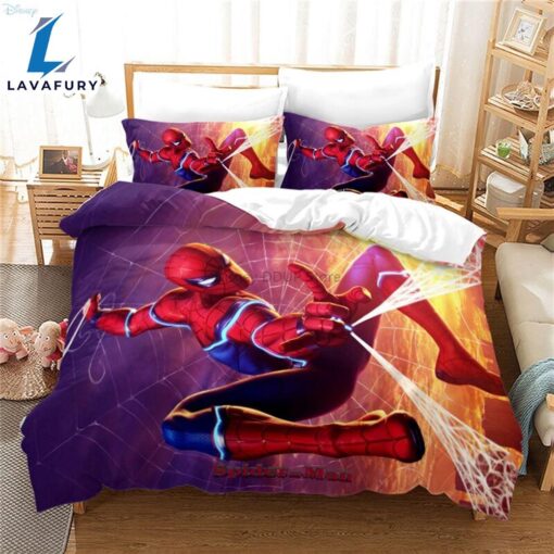 Cartoon Spider Man 3D Bedding Set Duvet Cover Sets With