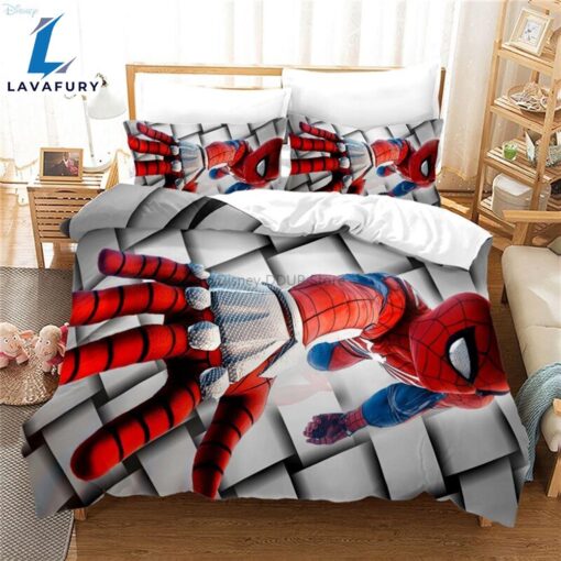 Cartoon Spider Man Bedding Sets Printed Twin Full Queen King Size Duvet Cover Set