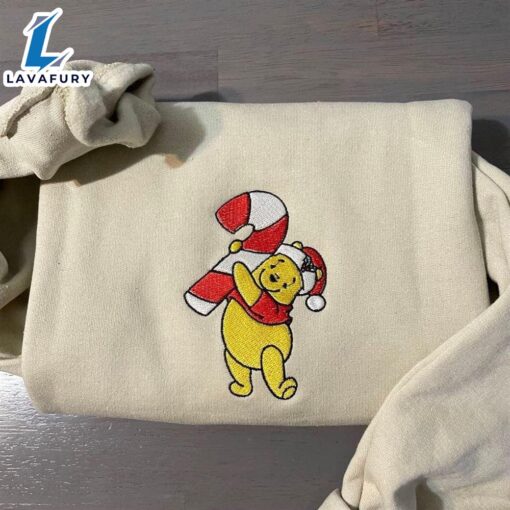 Merry Christmas  Christmas Winnie The Pooh Embroidered Sweatshirt Gift Christmas