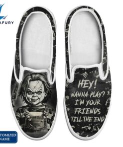 CK Horror Movie Slip On Shoes - Customized Name