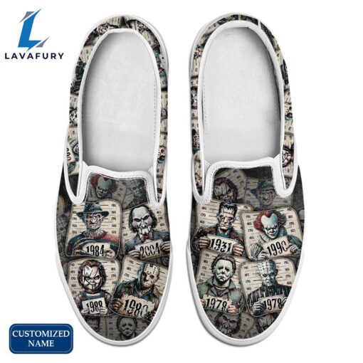 Custom Name HF Horror Movie Slip On Shoes