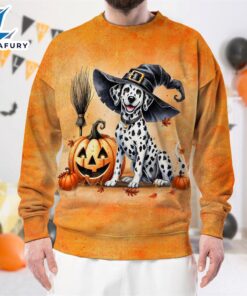 Dalmatian Dog In Spooky Autumn…