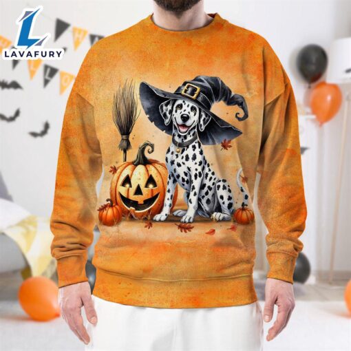 Dalmatian Dog In Spooky Autumn Halloween 3D Shirt