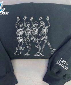 Merry Christmas Dancing Skeleton Embroidered…